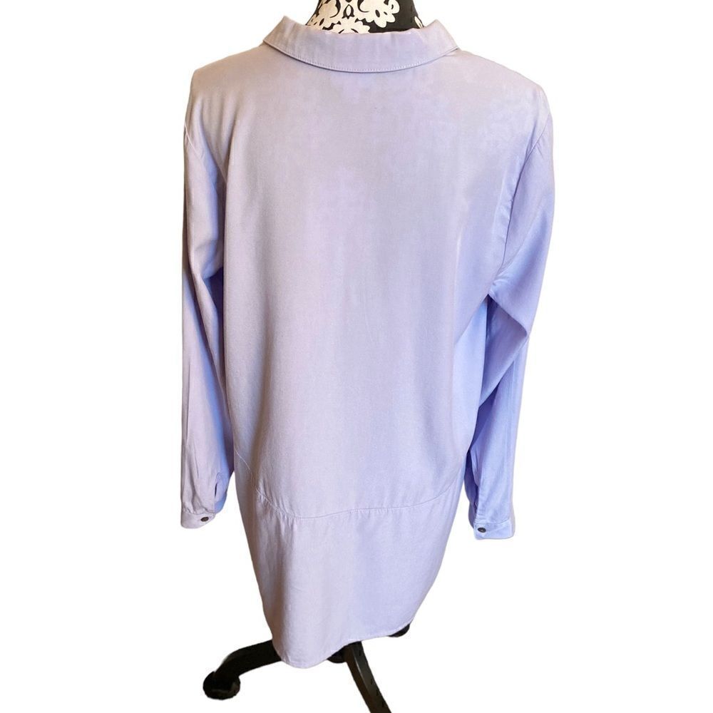 J. Jill Lavender Button Front Tunic Size Medium - Picture 3 of 6